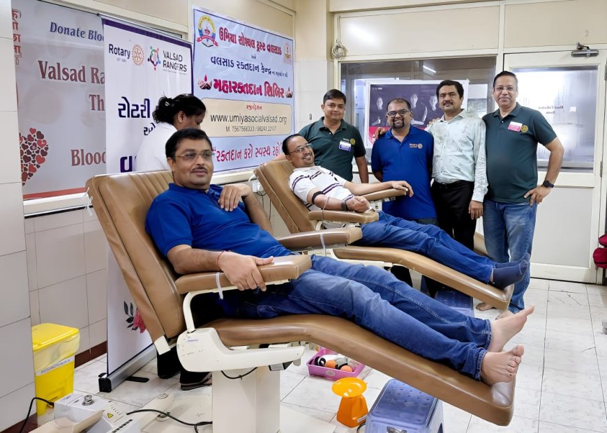 Blood Donation Camp by Rotary Valsad Rangers | 1st July 2025 | Valsad